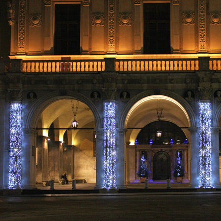 Luci di natale 6,5 mt catena Maxi led Flash professionale cavo verde per interno ed esterno Ø 7 mm