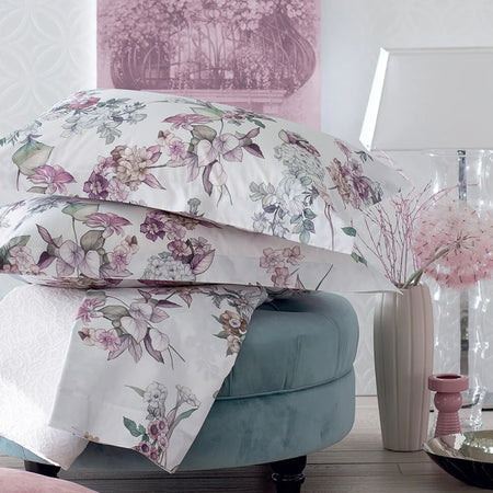 Svad Dondi Completo Lenzuola Matrimoniale in Percalle Ortensia 2502S90