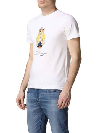 Polo Ralph Lauren T-shirt Uomo Orsetto Polo Bear Polo Ralph Lauren Con Stampa Orso Slim Fit Maglia Maniche Corte