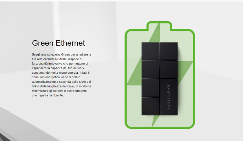 Switch Desktop 8-Porte 10/100/1000Mbps - Mercusys Ms108G