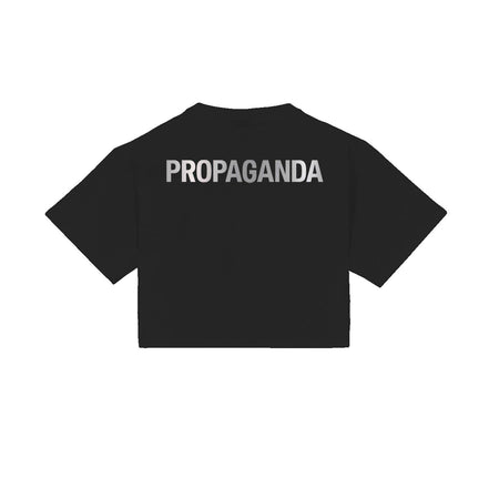 T-shirt Propaganda Logo Crop black white