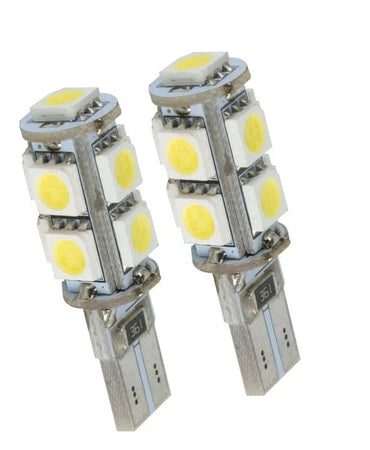 LUCI TARGA 9 LED 5050 T10 W5W CANBUS NO ERROR ALFA 159 BRERA PLUG & PLAY BIANCO 6000K