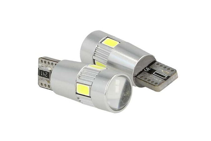 2 LUCI DI POSIZIONE 6 LED T10 CON LENTE CANBUS NO ERRORE 6000K BMW X3 E83 BIANCO GHIACCIO