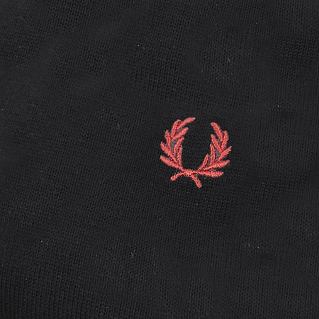 Fred Perry Maglione Uomo Girocollo Cotone Tinta Unita Logo Ricamato Polsini a Coste Pullover Maniche Lunghe