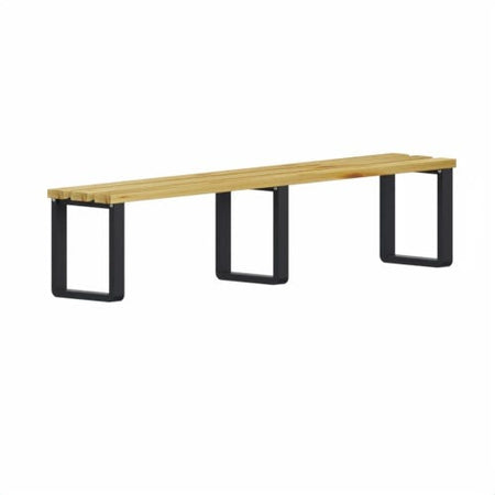 Panca per arredo spogliatoio a 6 posti in metallo verniciato di cm. 200