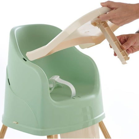 Sedia ad alta evolutiva Thermobaby Youpla Céladon Green - Made in Francia