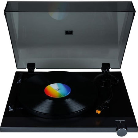 THOMSON TT700 - Giradischi in vinile Premium 33 e 45 Giri - Testina AT91 Audio Technica - Antiskating - Nero