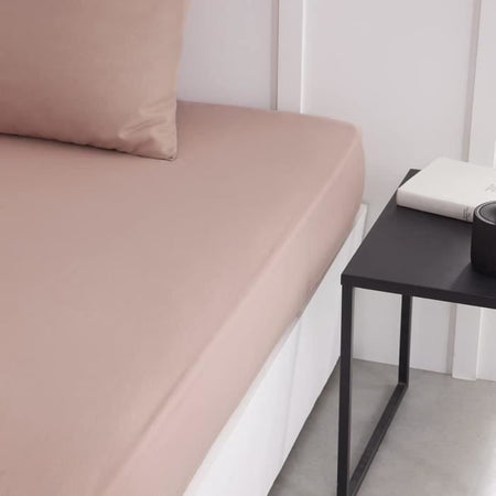 Oggi essenziale oggi drap - 90 x 190 cm - 1 persona - 100% di cotone Une - rosa sabbia
