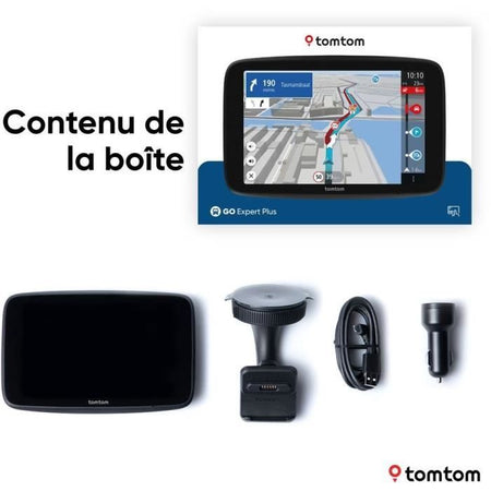 GPS per veicoli commerciali pesanti - TOM TOM - GO Expert Plus - Schermo HD 6 - Pianificazione percorsi per veicoli di grandi dimensioni - Mappe del mondo