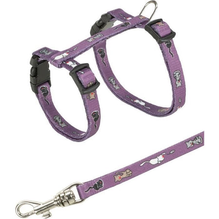 Pettorina per gattini Junior con guinzaglio - TRIXIE - Motivo gatto - 2133 cm / 8 mm - 1,20 m