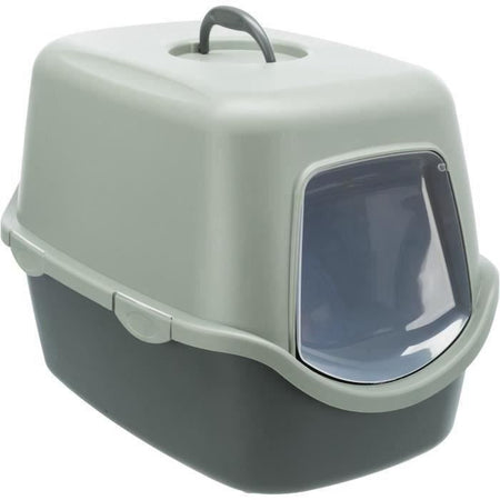 TRIXIE Cassetta igienica Vico - Coperchio - Riciclato - 40 40 56 cm - Antracite e grigio-verde