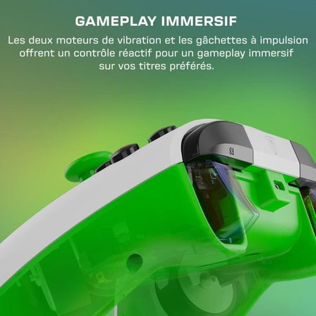 Gamepad - Xbox Series XS, Xbox One e PC - Rematch Core - RGB - Cablato - Bianco / Verde - TURTLE BEACH