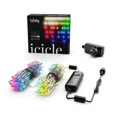 Tenda luminosa a Led Stalattite Twinkly RGB e Bianco caldo, 5 x h 0,6 metri