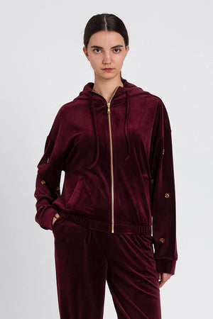TWINSET | Tuta felpa con zip e pantalone morbido