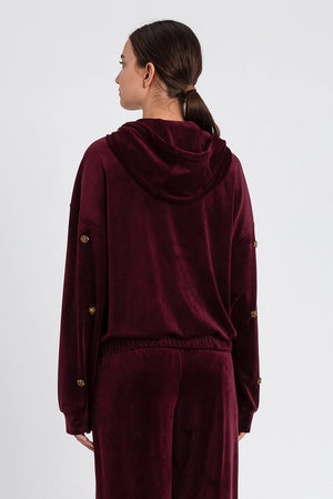 TWINSET | Tuta felpa con zip e pantalone morbido