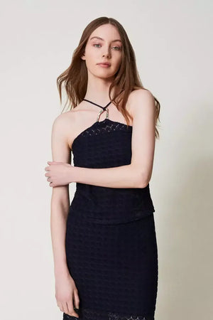 TWINSET | Top in crochet con anello