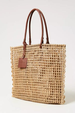 TWINSET | Borsa shopper effetto paglia a rete