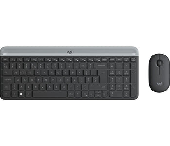 Tastiera + Mouse LOGITECH RETAIL - MK470- Wireless- Slim- Nera