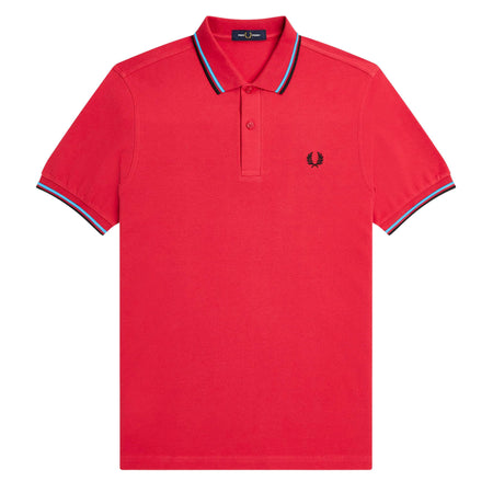 Fred Perry Polo Con Doppia Riga Uomo Regolar Fit Polo Maniche Corte Con Colletto