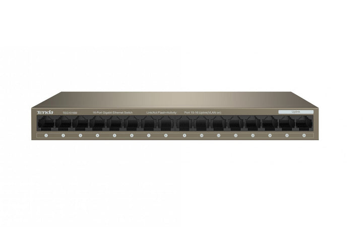 Tenda SWITCH BUSINESS TEG1016M-IEEE 802.3uxab-16 porte 10/100/1000 Base-T Ethernet-Capacità 32Gbps-Prot.fulm.6KV su ogni porta