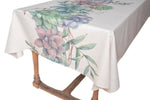 Tovaglia in misto lino stampato morbida resistente elegante made in italy SUCCULENTE - Vanita di raso