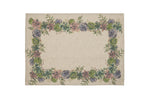Set di 2 tovagliette americane colazione coppia tovagliette 35 X 50 CM in misto lino stampa floreale fiori  morbide resistenti eleganti made in italy SUCCULENTE - Vanita di raso