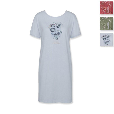 Triumph Camicia da Notte Estiva Maniche Corte da Donna Nightdresses 10207555 NDK 10 X S24 - Passarelli Biancheria