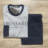 Trussardi Pigiama in Cotone Estivo Maniche Lunghe da Uomo in Cotone TN6041 S85 - Passarelli Biancheria
