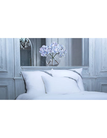 Federa cuscino percalle 80 Fili Bow Tie, bianco, 50x70 Perle de Coton