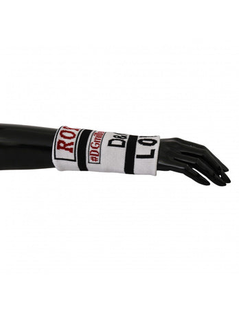 DG Scaldabraccia nero bianco Love Royal Wool Wrap