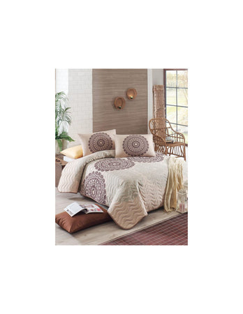 Eponj Home Copriletto Trapuntato Beige/Marrone 200x250 cm