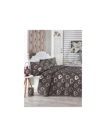 Eponj Home Copriletto Trapuntato Amaour Marrone 200x250 cm