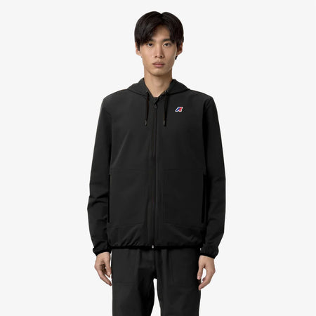 K-WAY felpa uomo Fleece da Viaggio Ripiegabile Unisex Nero Grigio Jourdain travel K2122YW BLACK