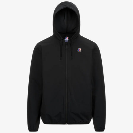 K-WAY felpa uomo Fleece da Viaggio Ripiegabile Unisex Nero Grigio Jourdain travel K2122YW BLACK