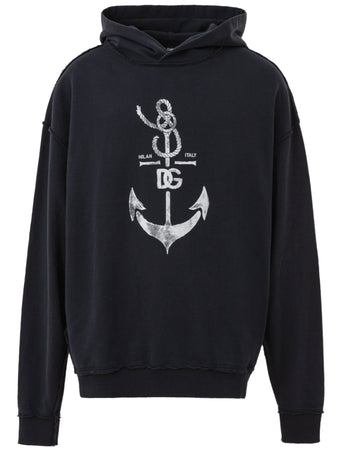Dolce & Gabbana Felpa con stampa Marina da uomo