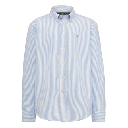 Ralph Lauren Camicia Uomo A Righe Silm Fit Cotone Elasticizzato Logo Pony Ricamato Button-down Polo