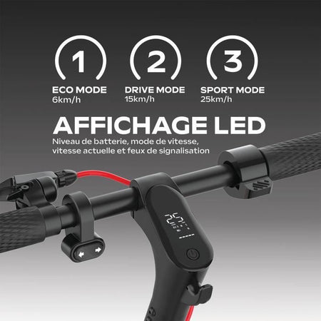 Monopattino elettrico - URBANGLIDE - 85 Lite - Ruote da 8,5 - 36V - 400W - Autonomia 20 km - Freno a disco - Indicatori di direzione - Luce freno