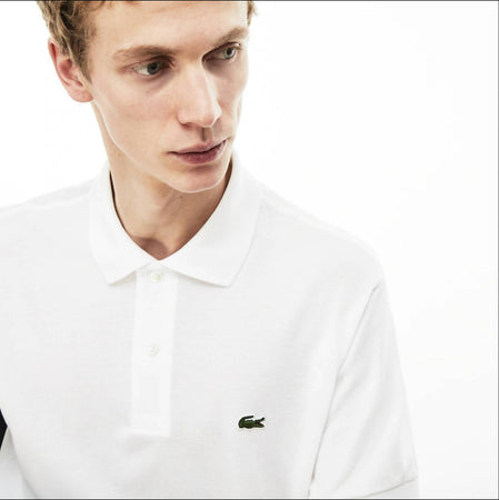 Lacoste Polo Uomo Classica Piqué Polo Tinta Unita Colletto Mezze Maniche Polo Lacoste In Petit Piqué 100% Cotone Polo Classica
