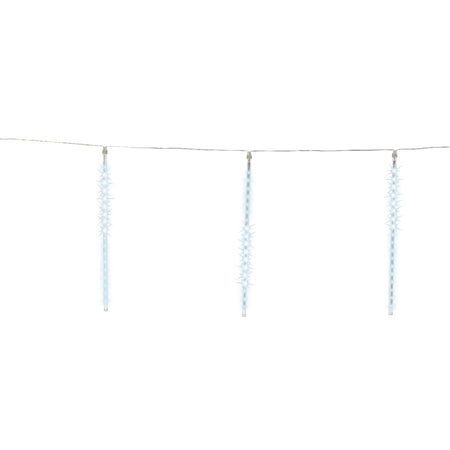 Luci a LED natalizie, ghiaccioli luce fredda per esterno ed interno, funzione nevicata