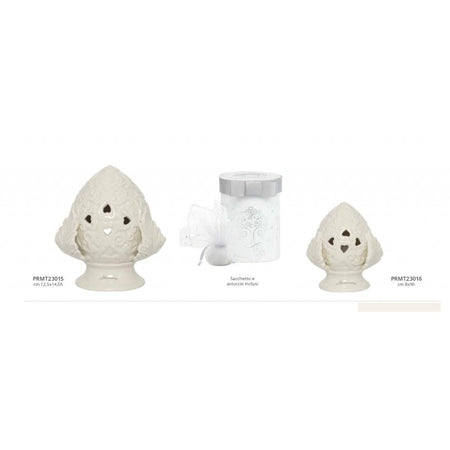 Matrimonio Harmony Pumo grande bianco con led Porcellana