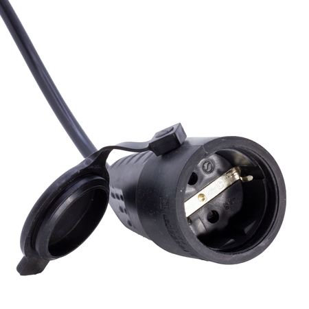 PROLUNGA ADATTATORE 10 METRI CON SPINA CEE E PRESA STANDARD TEDESCO - CAVO 3G1.5 - IP44