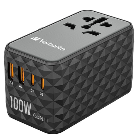 Adattatore Da Viaggio Uta-06 2X Usb-C Pd 100W Qc 4+ / 2X Usb-A Qc 3.0-Verbatim