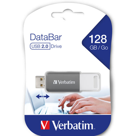 Verbatim V Databar Usb 2.0 Drive Grigio 128Gb