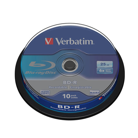 Scatola 10 Dvd Blu Ray Bd-R Sl 25Gb 6X Spindle Mabl White/Blu