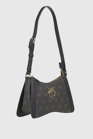 VERDE FASHION | Borsa a tracolla con stampa logo