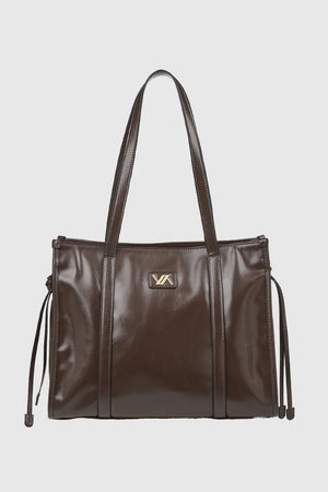 VERDE FASHION | Borsa a spalla in ecopelle verniciata