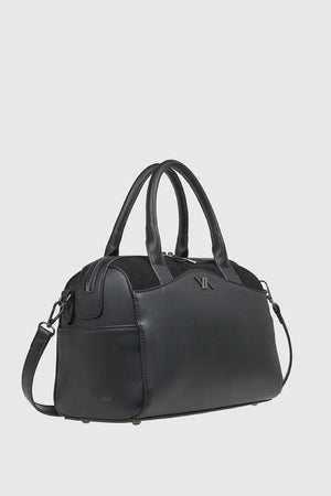 VERDE FASHION | Borsa bauletto dettaglio camoscio