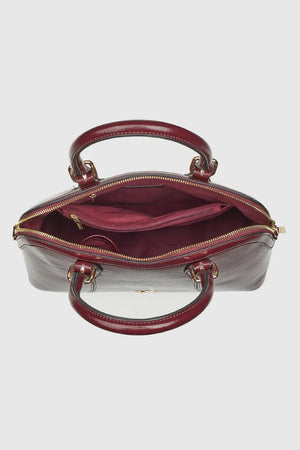 VERDE FASHION | Borsa a mano in ecopelle verniciata