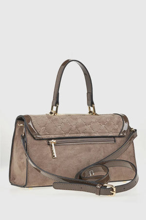 VERDE FASHION | Borsa in ecopelle scamosciata