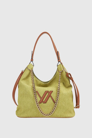 VERDE FASHION | Borsa a spalla con logo